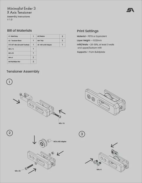 Bộ Căng Trục X Tối Giản Cho Ender 3 - Image 4