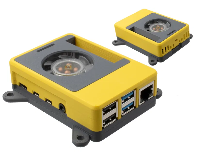 Vỏ Case Raspberry Pi Modul Snap-Fit 2B/3B/3B+/4 Có Tùy Chọn OLED & Quạt - Image 1