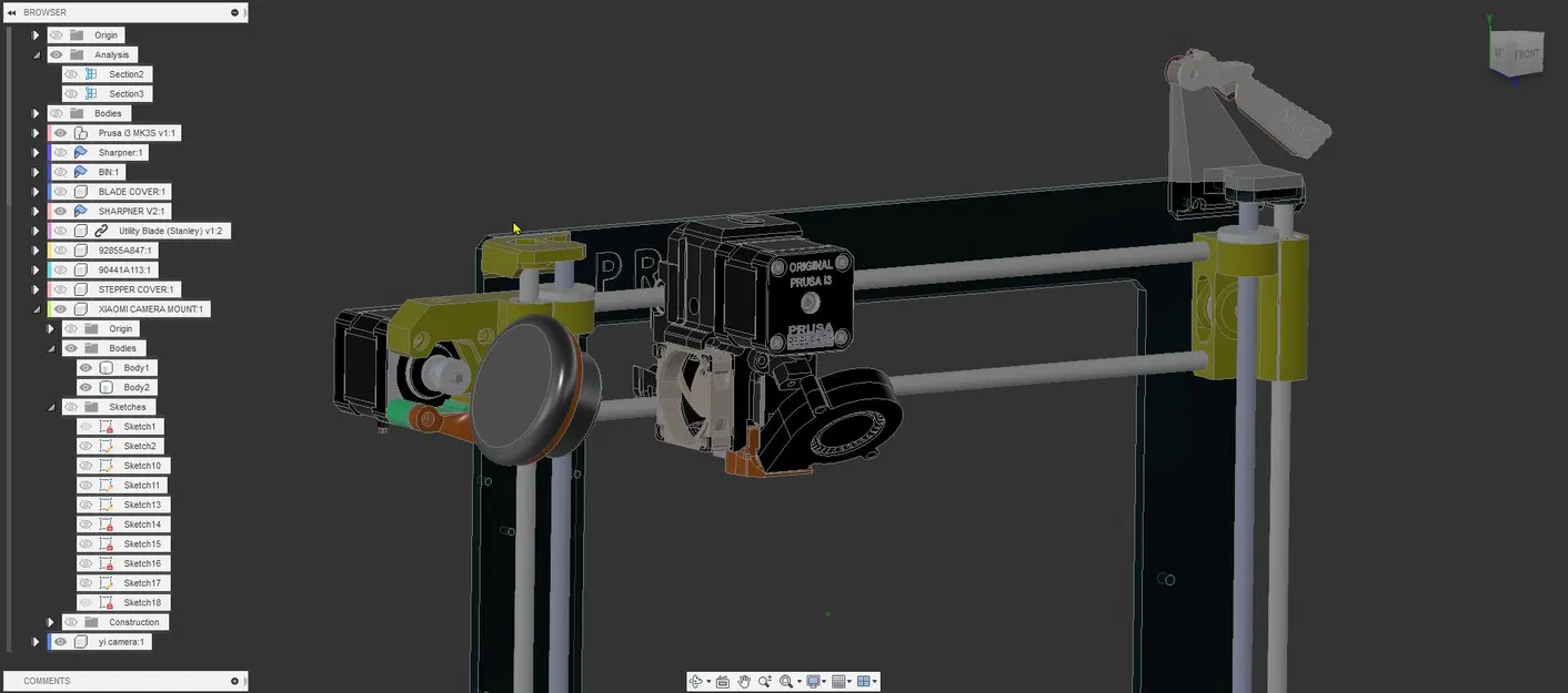 Giá đỡ Camera YI cho Prusa i3 MK3 / MK3S - Image 10