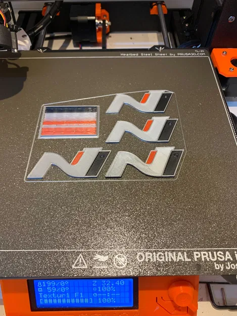 Móc khóa logo Hyundai N với MMU2S - Image 1