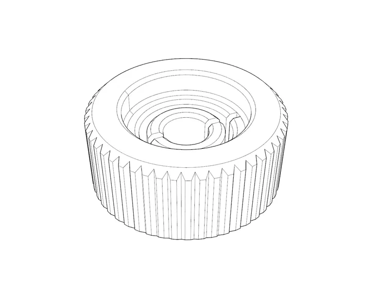 Prusa Mini, núm xoay có rãnh - Image 3