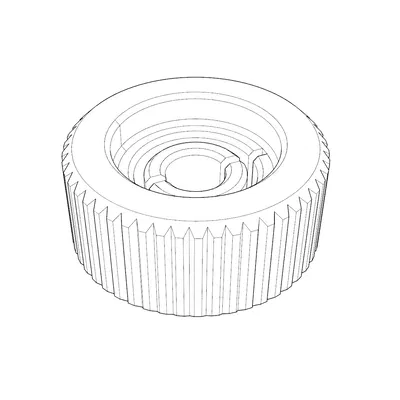 Prusa Mini, núm xoay có rãnh