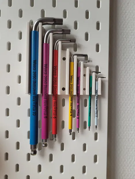 Giá đỡ nam châm cho chìa khóa Wera trên bảng ghim Ikea Skadis - Image 2