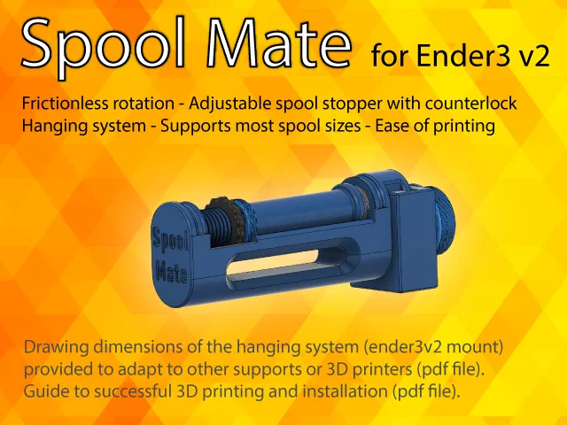 Spool Mate - giá đỡ cuộn dây không ma sát cho Ender3 v2 - Image 1