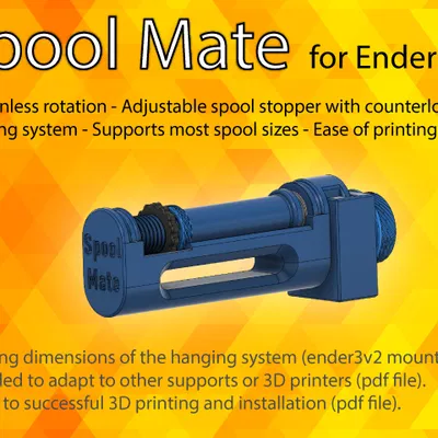 Spool Mate - giá đỡ cuộn dây không ma sát cho Ender3 v2