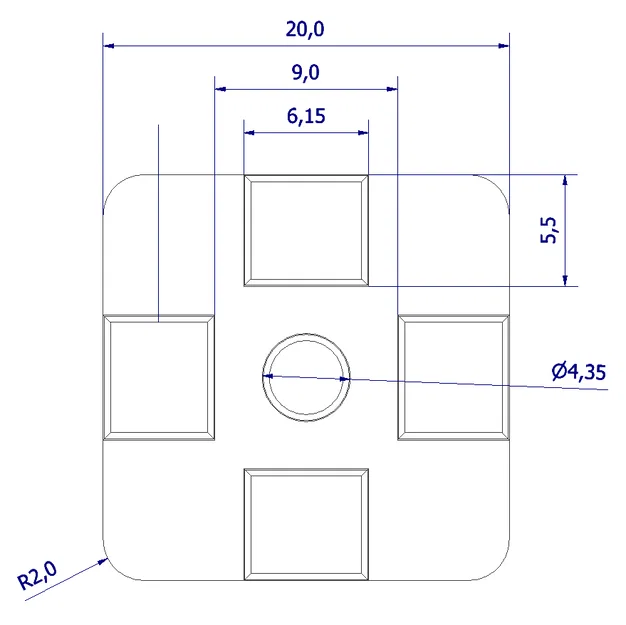 Nắp Chụp Thanh Nhôm 2020 - Image 3