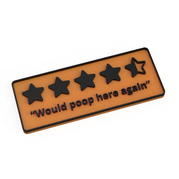 "Would Poop Here Again" - Biển Đánh Giá Nhà Vệ Sinh - Image 1