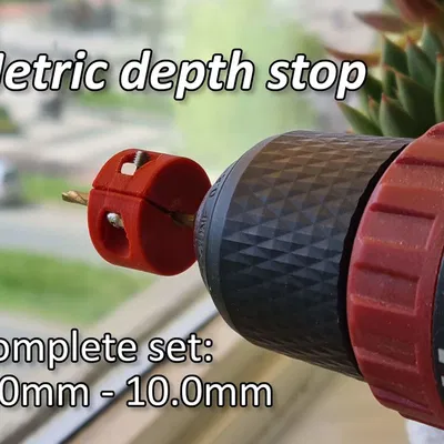 Chặn chiều sâu hệ mét - bộ đầy đủ