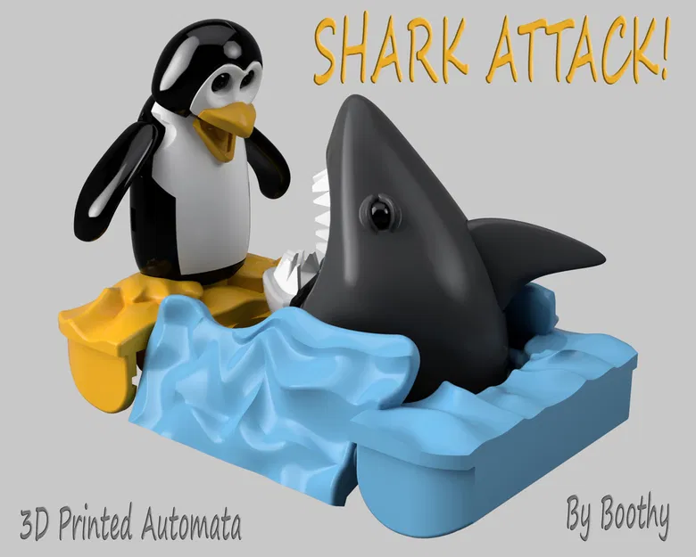 Mô hình in 3D Automata Cá Mập Tấn Công (Shark Attack) - Image 2