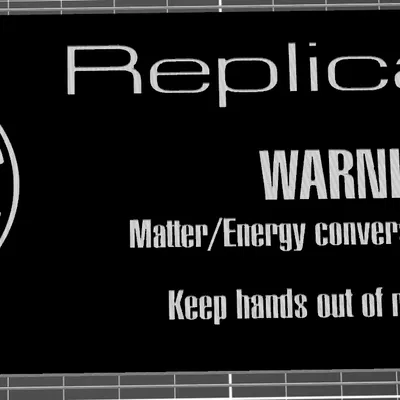 Biển cảnh báo nhiệt máy sao chép Star Trek cho máy in 3D