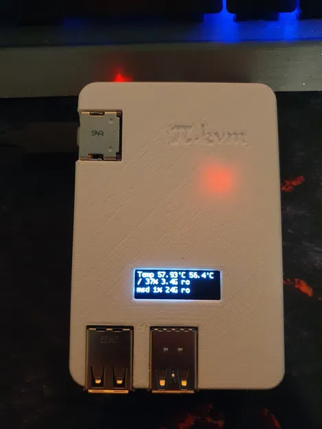 Vỏ PI-kvm v2 tùy chọn màn hình OLED và quạt 20mm - Image 5