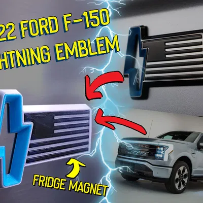 Nam châm Tủ lạnh Biểu tượng Cửa hậu 2022 FORD F-150 Lightning