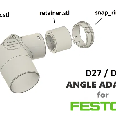 Adapter Góc Ống Hút Bụi Festool (D27 & D36)