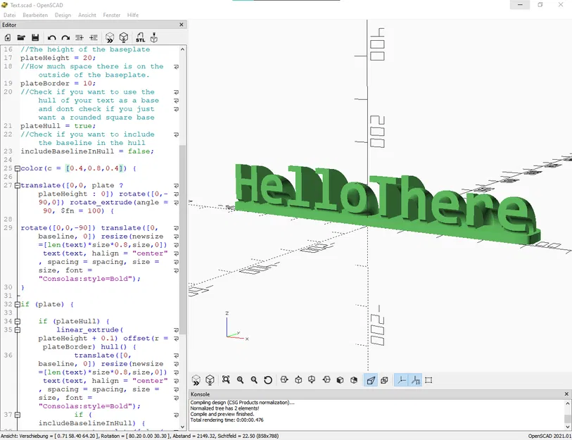 Biển Tên (tùy chỉnh, openscad) - Image 2