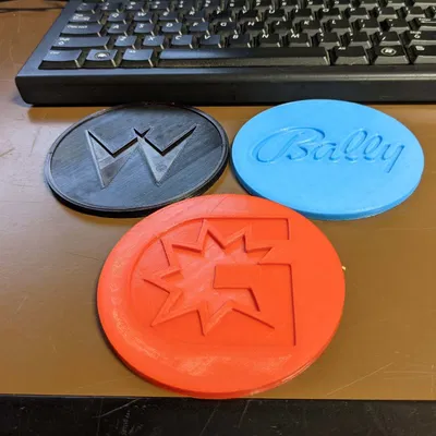 Đế lót ly Logo Bally, Williams & Gottlieb Pinball