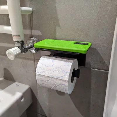 Giá Đỡ Giấy Vệ Sinh Kèm Giá Đỡ Điện Thoại Thông Minh