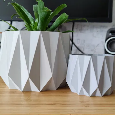 Chậu cây và bình hoa pha lê truyền thống - in chế độ bình