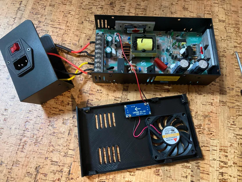 Vỏ che nguồn SOVOL SV06 cho quạt 70mm im lặng và bộ chuyển đổi buck (CHENGLIANG P360W24V) - Image 3