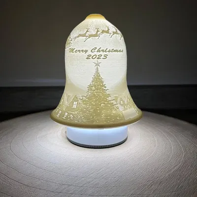 Chuông Litophane Giáng Sinh 2023 / Không Năm - Tiếng Anh & Séc