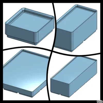 Bộ sưu tập Khay Rắn Gridfinity để Tùy chỉnh (Tệp STEP)