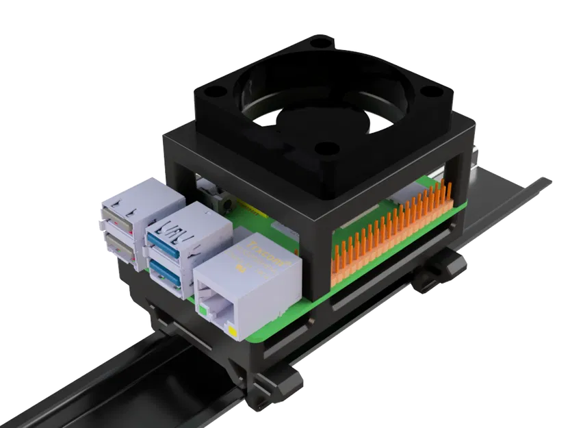Giá đỡ Din Rail cho Raspberry Pi 3/4 - Image 1