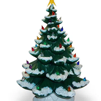 Bóng đèn thay thế cây thông Noel bằng gốm