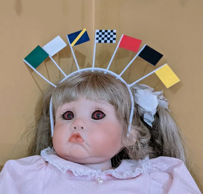 Băng Đô Cờ Indy 500 (Kích Thước Búp Bê) - Image 1