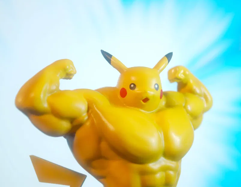Pikachu Siêu Cơ Bắp - Mô hình 3D - Image 1