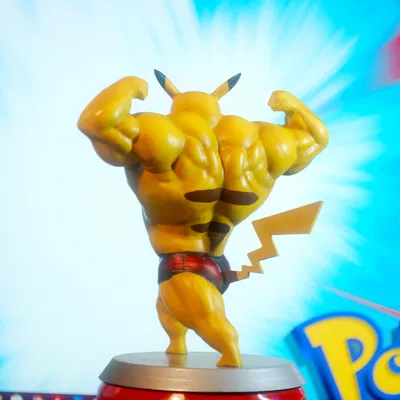 Pikachu Siêu Cơ Bắp - Mô hình 3D