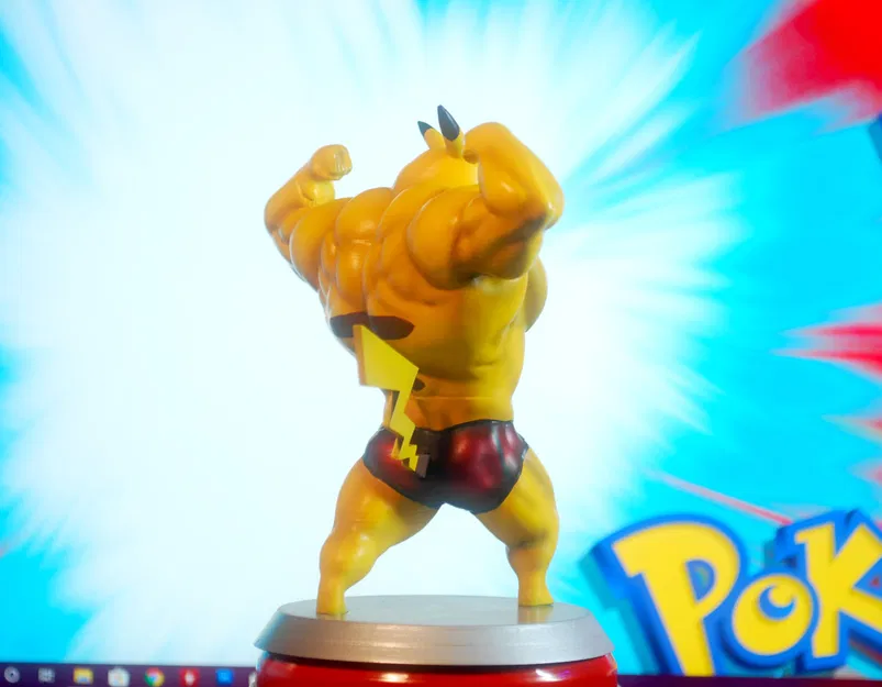 Pikachu Siêu Cơ Bắp - Mô hình 3D - Image 5