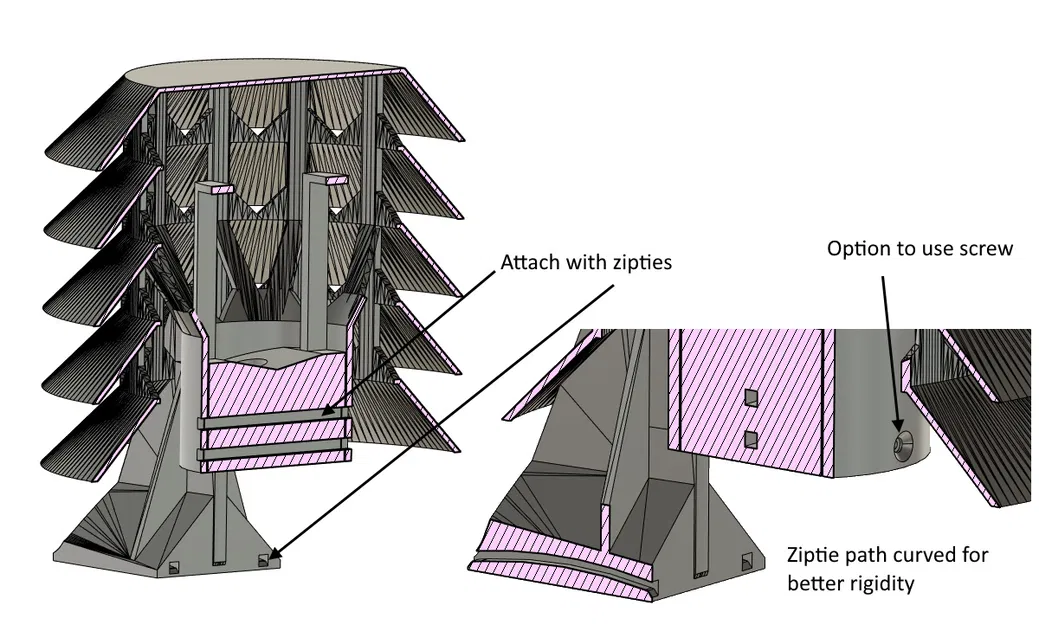 Tấm chắn bức xạ cho trạm đo thời tiết nhiệt kế Xiaomi Mijia / không cần hỗ trợ - Image 5