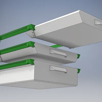 Hộc tủ dưới bàn có Cặp Chặn Kép
