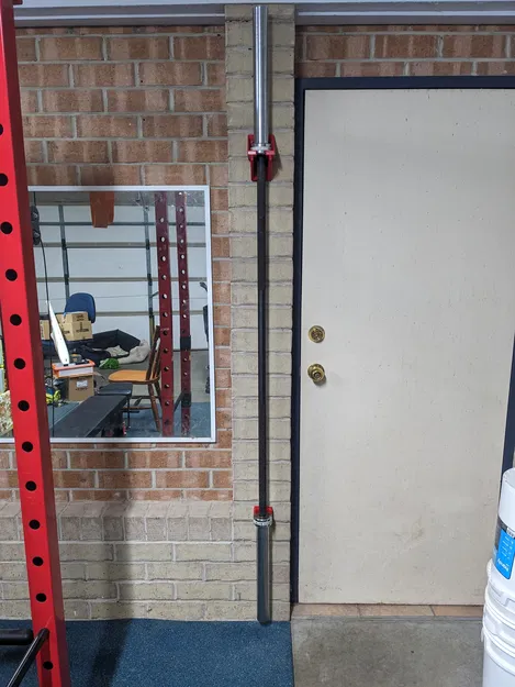 Giá đỡ tạ Olympic treo tường thẳng đứng + Bộ phận chống va đập - Image 5