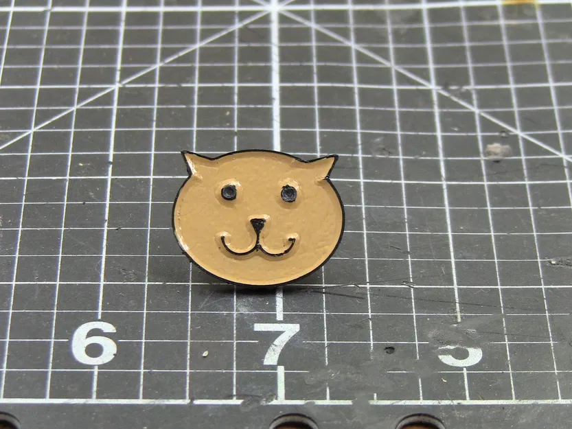 Ghim cài đầu mèo men - Image 1