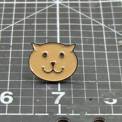 Ghim cài đầu mèo men