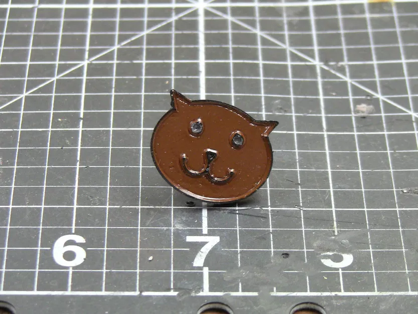 Ghim cài đầu mèo men - Image 4