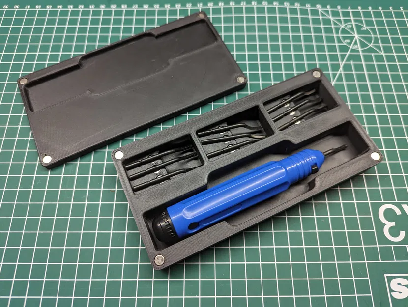 Hộp đựng dụng cụ gọt ba via Gridfinity 2x4x4U (chỉ nam châm 6x2) - Image 1