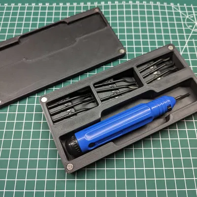 Hộp đựng dụng cụ gọt ba via Gridfinity 2x4x4U (chỉ nam châm 6x2)