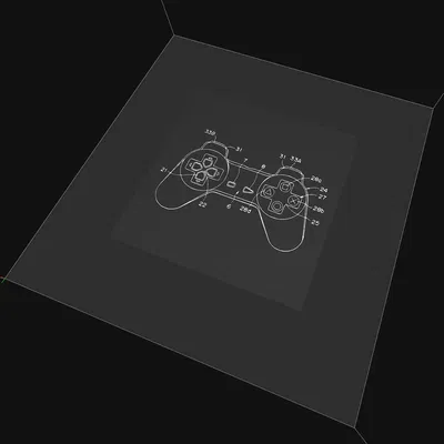 Ảnh bằng sáng chế tay cầm ORIG. PLAYSTATION cho khung IKEA SANNAHED