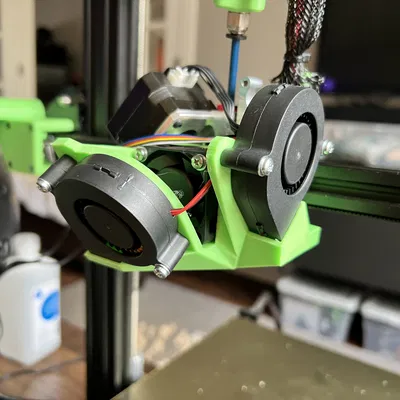 Bộ che Micro Swiss NG kép quạt 5015 và quạt đầu nóng 4010/4020