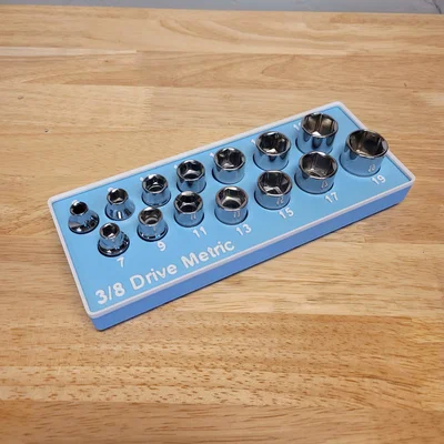 Bộ Tổ Chức Ổ Cắm Gridfinity, ¼" và 3/8"