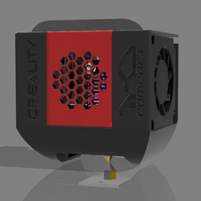 AYF Compact Shroud - Ống thông gió quạt cho Ender 3, CR-10