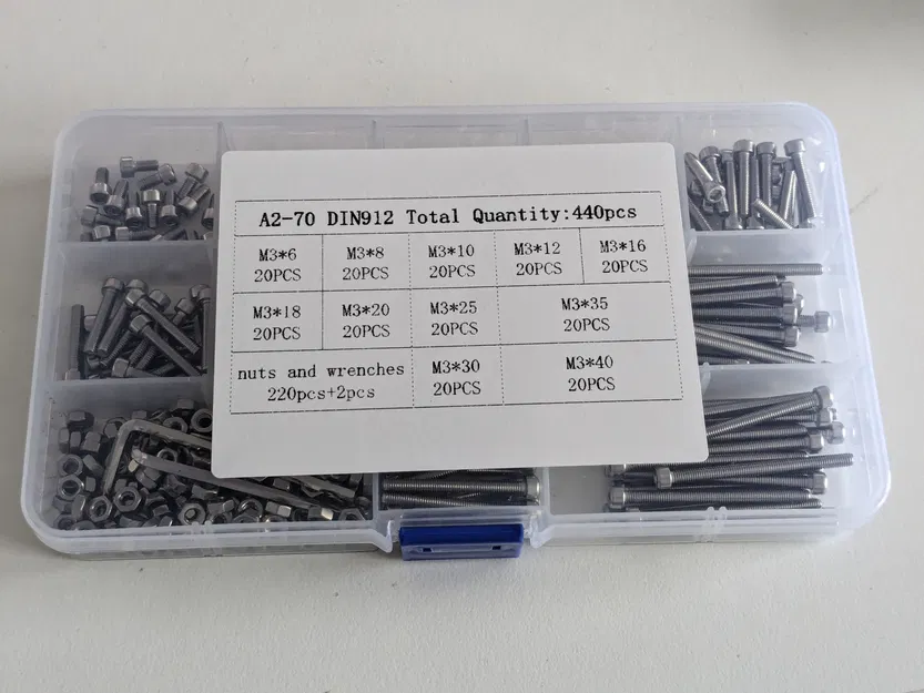 Bộ phân loại bu lông M3 Gridfinity Tuyệt vời - Image 2