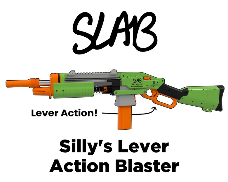 SLAB - Súng Blaster Cần Gạt Hành Động Của Silly (Nerf Tự Chế) - Image 1