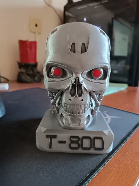 T800 Đầu Nội Rỗng Terminator Mịn In Được Có Đế (không phải ExoSkull) - Image 2