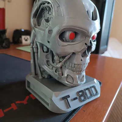 T800 Đầu Nội Rỗng Terminator Mịn In Được Có Đế (không phải ExoSkull)