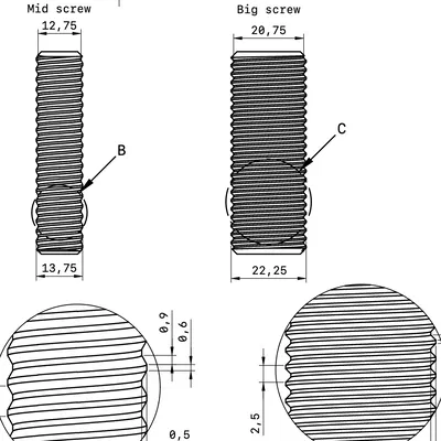 Tệp STEP vít/bu lông Multiboard cho mô hình hóa và kích thước (tài liệu)