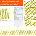 OpenSCAD Honeycomb Storage Wall có thể tùy chỉnh - Thumbnail 1