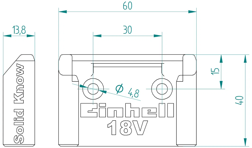 Giá đỡ pin Einhell 18V - Image 2