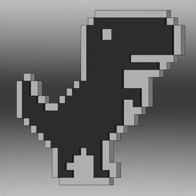 Khủng long T-Rex Offline (Game Khủng long Google) - Nam châm Tủ lạnh (Hot-Swap, Đa màu)